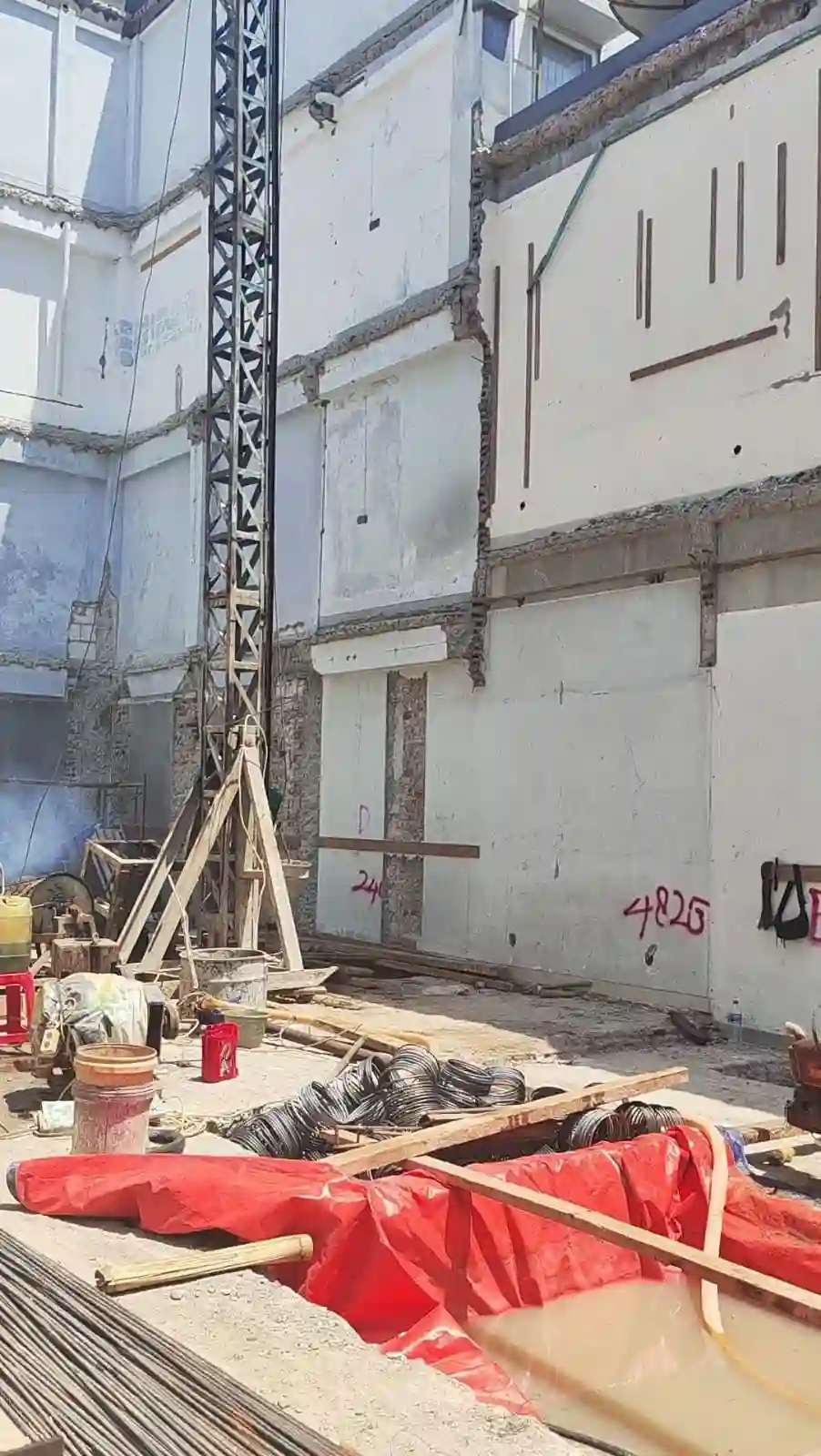 Proyek bore pile untuk ruko 3 lantai di Mangga Besar, Jakarta